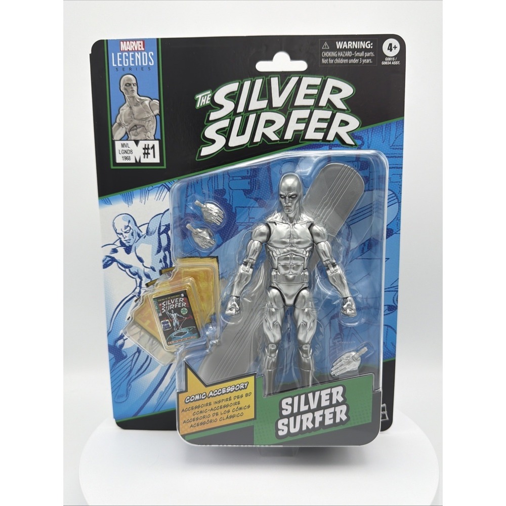 Hasbro Marvel Legends Silver Surfer Action Figure New Retro Cardback 6 inch
